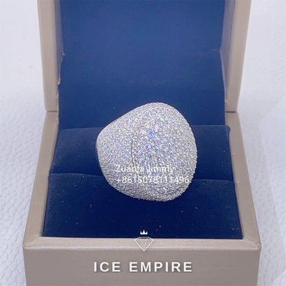 Iced Out Gold Plated Moissanite Ring