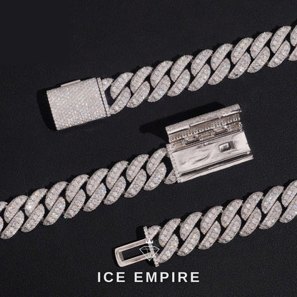 Iced Out Rose Gold Plated Moissanite Cuban Chain