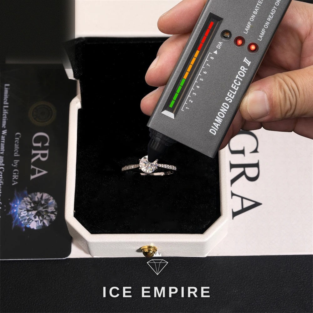 Iced Out Gold Plated Moissanite Engagement Ring