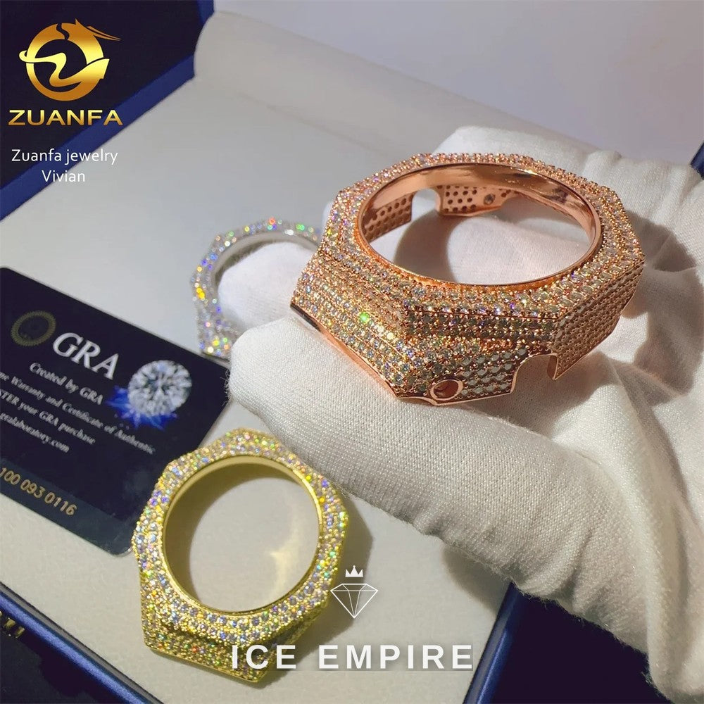 Iced Out 925 Silver Moissanite Watch