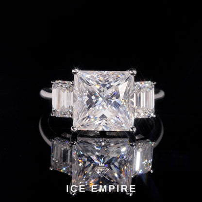 Iced Out Gold Plated Moissanite Wedding Band