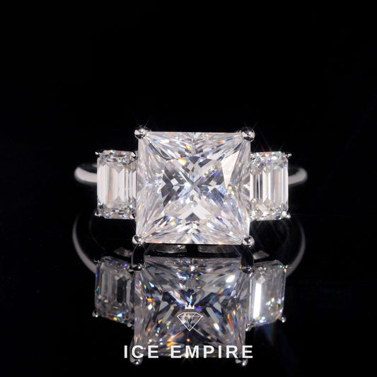 Iced Out Gold Plated Moissanite Wedding Band