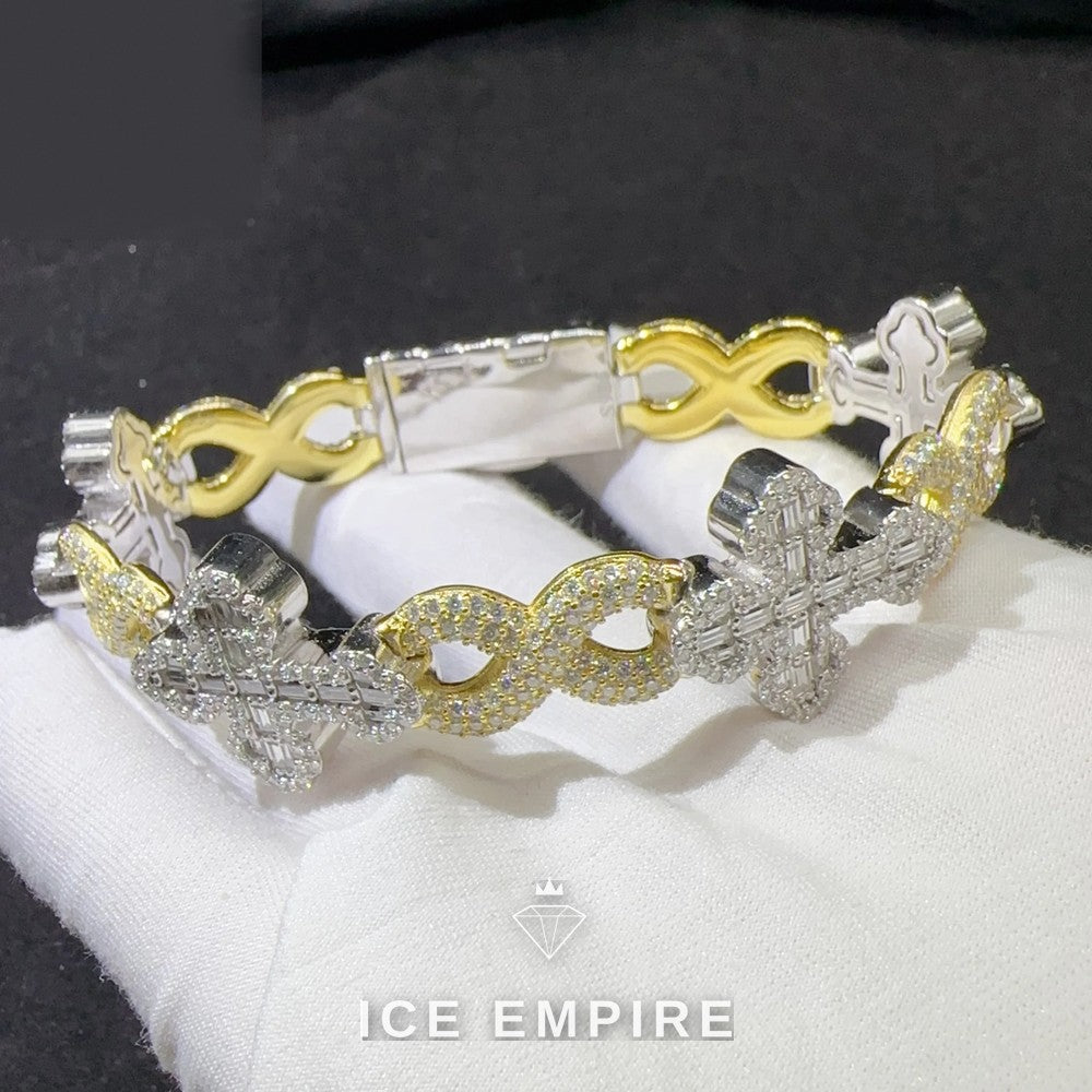 Iced Out 925 Silver Moissanite Cuban Chain