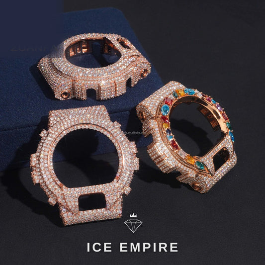 Iced Out Rose Gold Moissanite Watch