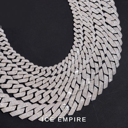 Iced Out Rose Gold Plated Moissanite Cuban Chain
