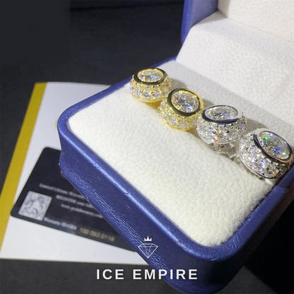 Iced Out 925 Silver Moissanite Earrings
