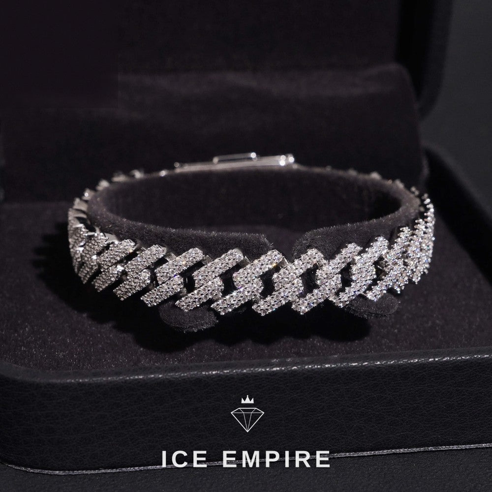 Iced Out Rose Gold Plated Moissanite Cuban Chain