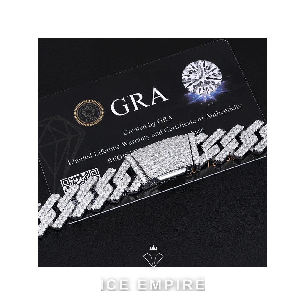 Iced Out Gold Plated Moissanite Cuban Chain