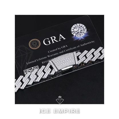 Iced Out Gold Plated Moissanite Cuban Chain