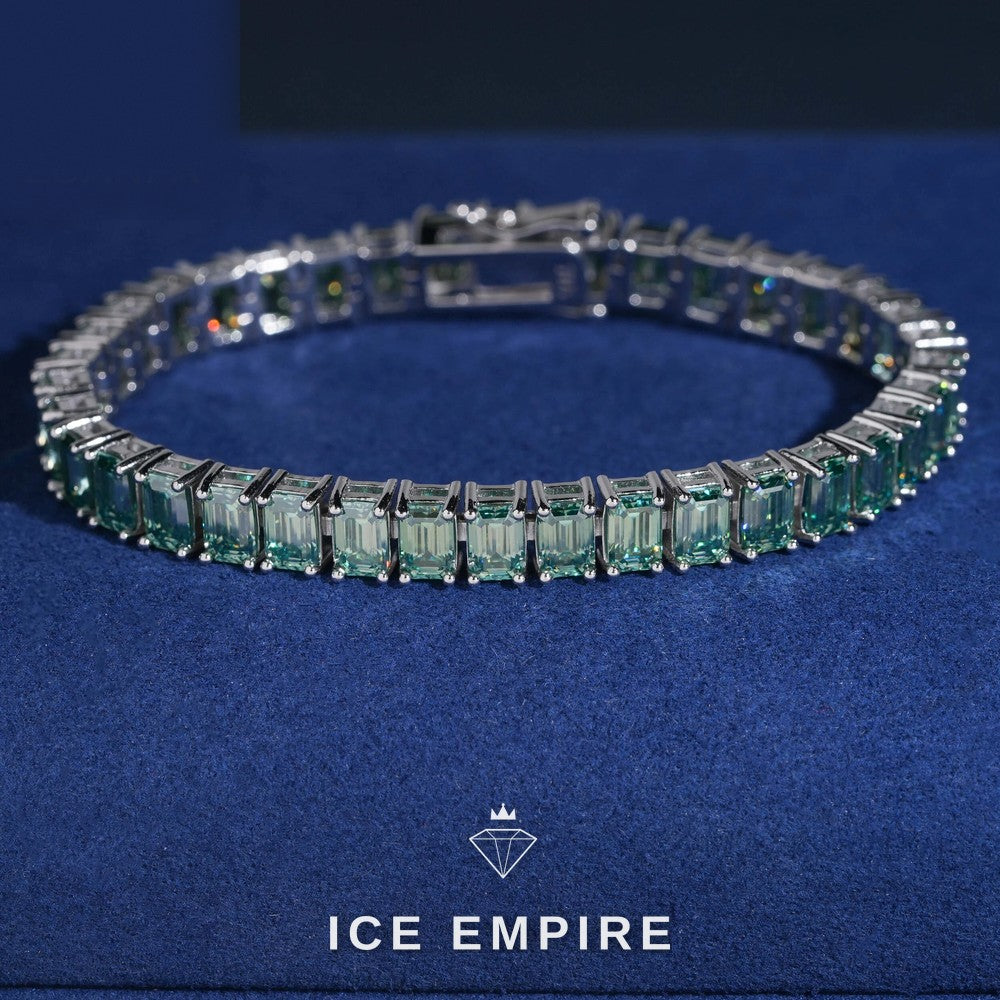Iced Out 925 Silver Moissanite Tennis Bracelet
