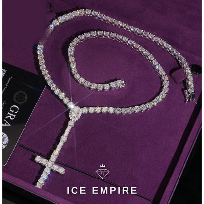 Iced Out Rose Gold Plated Moissanite Cuban Chain