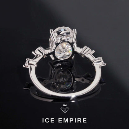 Iced Out Gold Plated Moissanite Wedding Band
