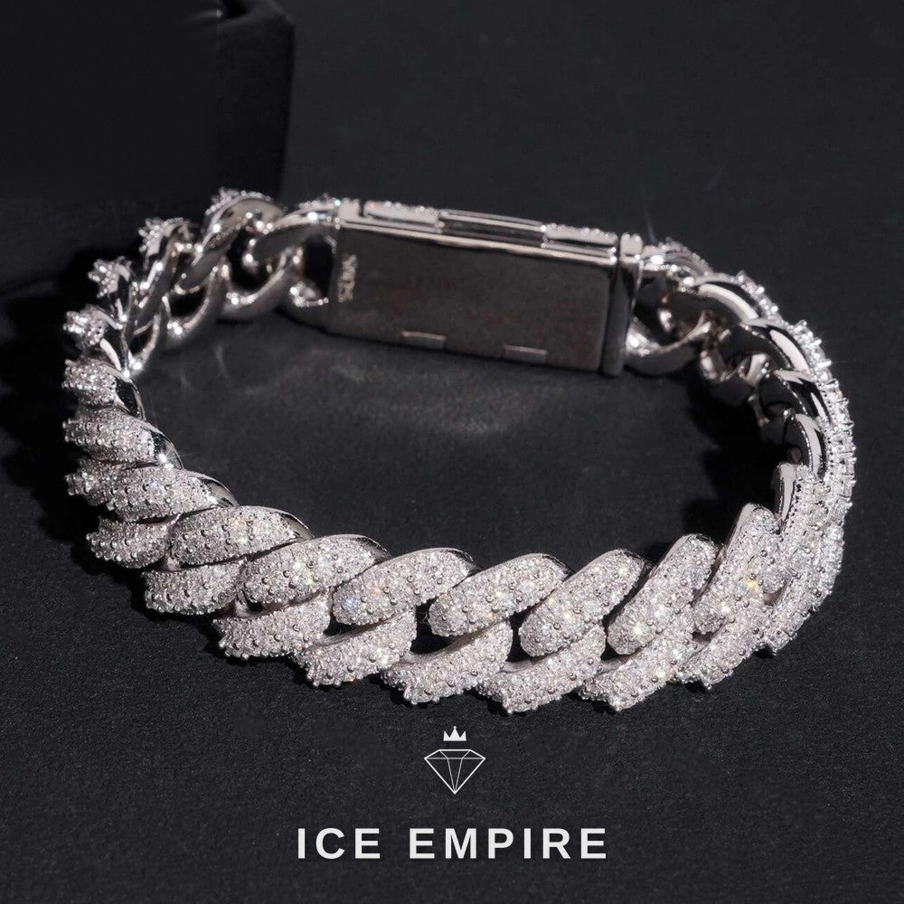Iced Out Rose Gold Plated Moissanite Cuban Chain