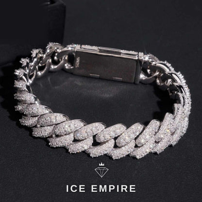 Iced Out Rose Gold Plated Moissanite Cuban Chain