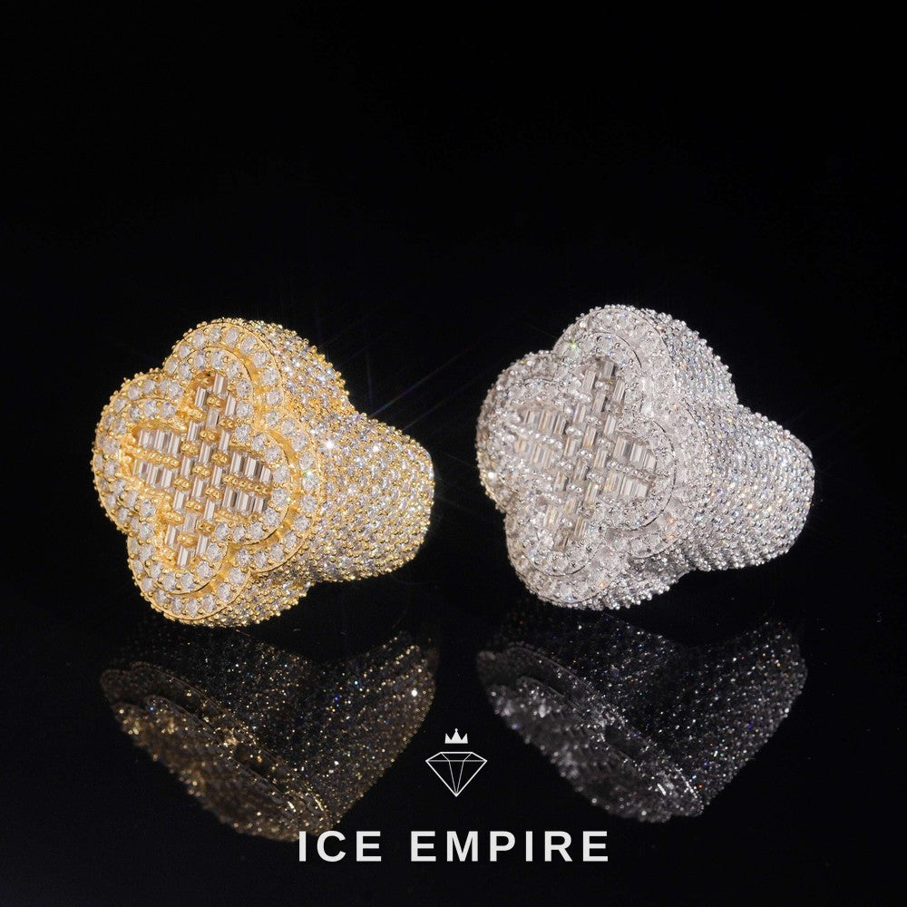Iced Out 925 Silver Moissanite Ring