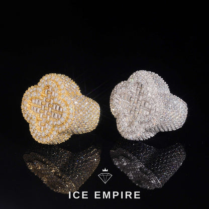 Iced Out 925 Silver Moissanite Ring