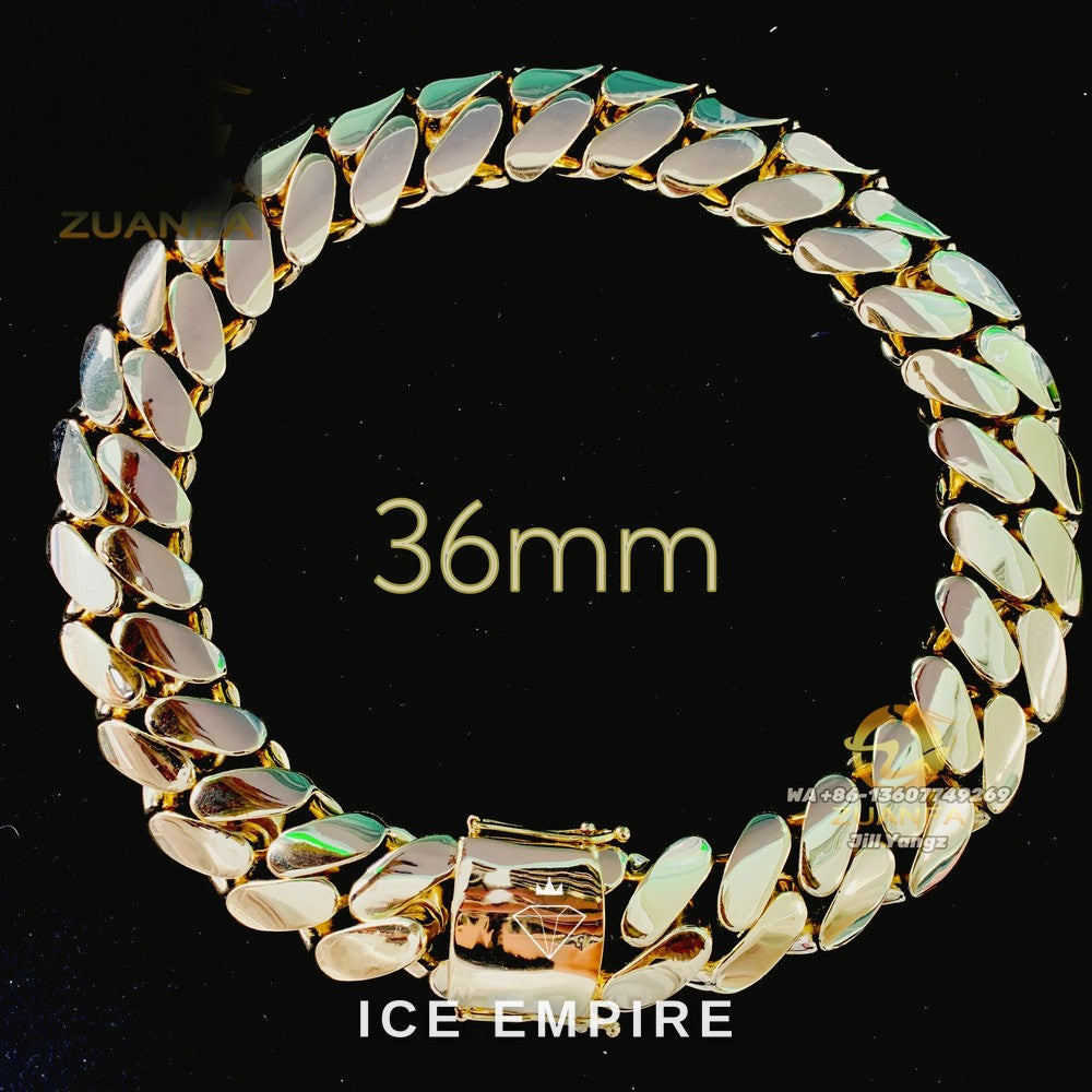 Iced Out Rose Gold Plated Cuban Chain