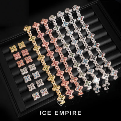 Iced Out Rose Gold Plated Moissanite Cuban Chain
