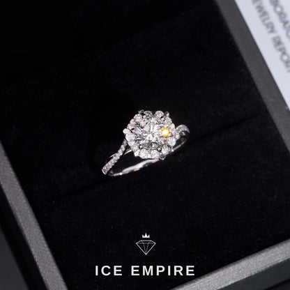 Iced Out 925 Silver Lab Grown Diamond Wedding Band