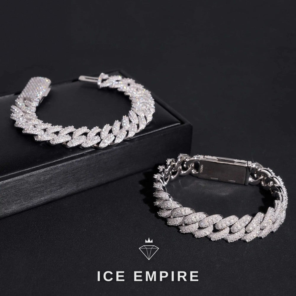 Iced Out Rose Gold Plated Moissanite Cuban Chain