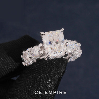 Iced Out Rose Gold Plated Moissanite Ring