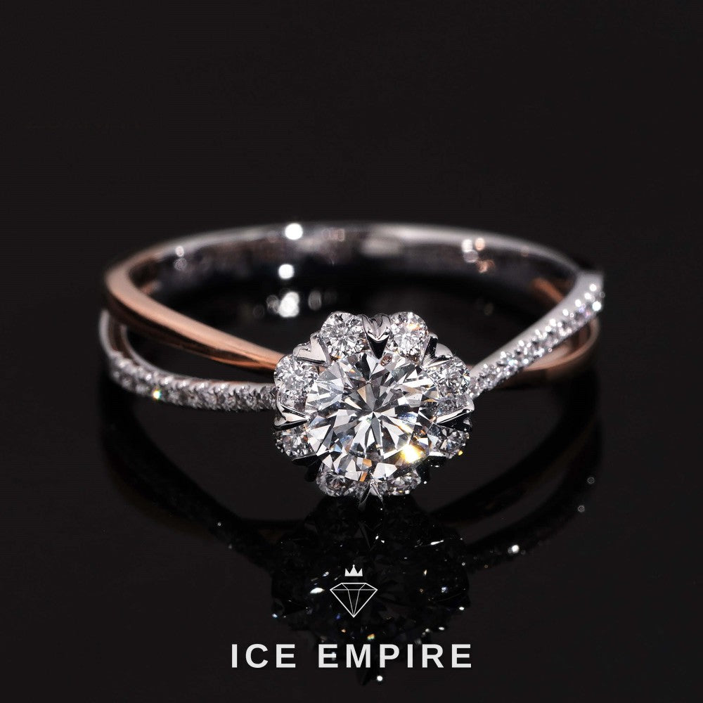 Iced Out 18K Gold Lab Grown Diamond Wedding Band