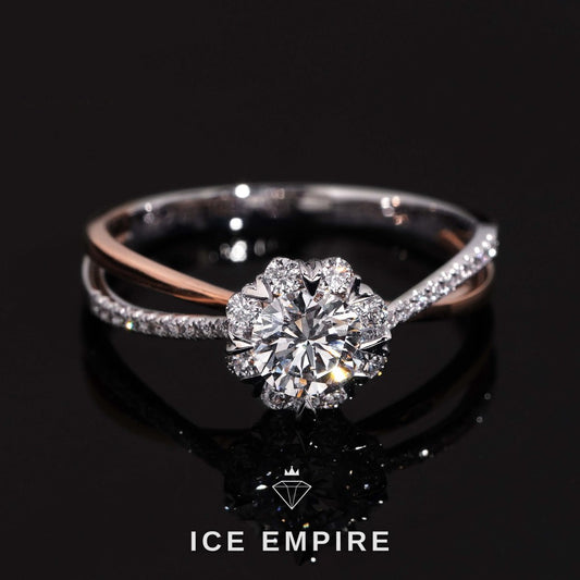 Iced Out 18K Gold Lab Grown Diamond Wedding Band