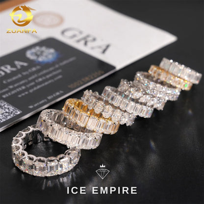 Iced Out Gold Plated Moissanite Engagement Ring