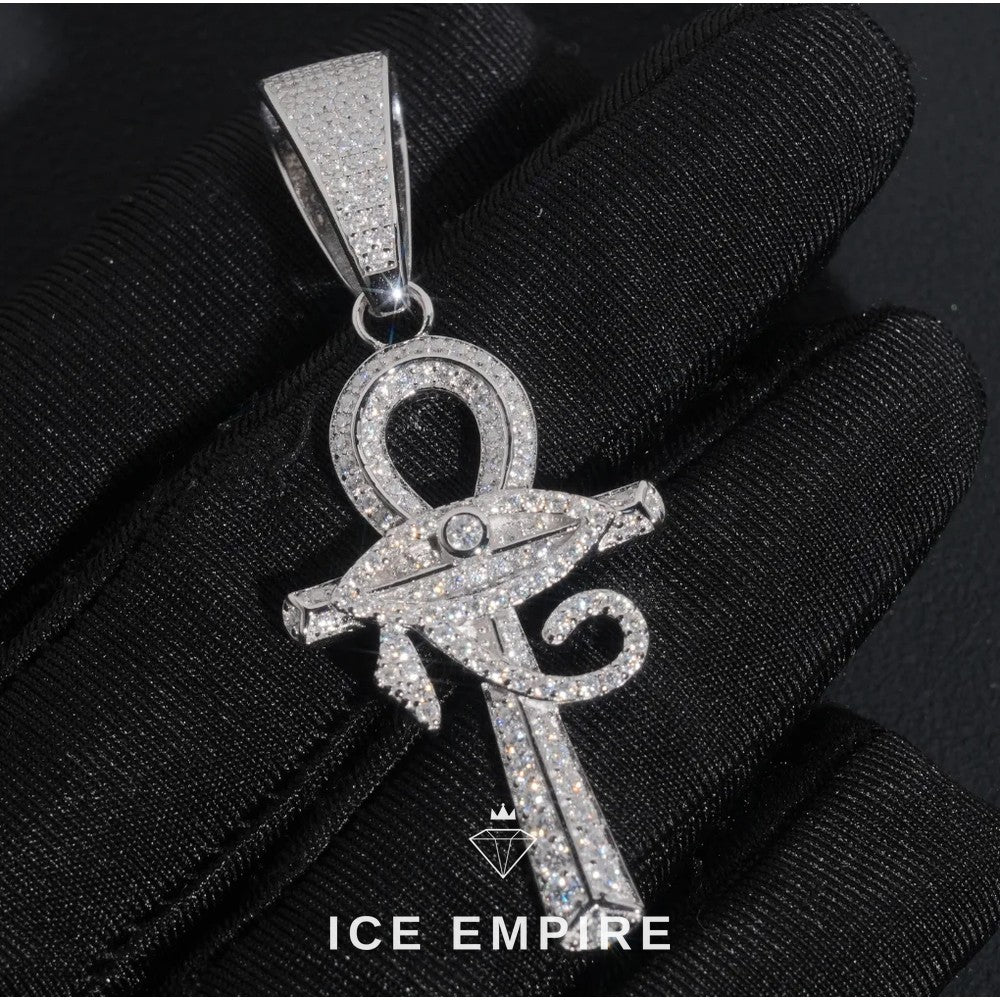 Iced Out Cross 925 Silver Pendant