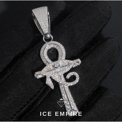 Iced Out Cross 925 Silver Pendant
