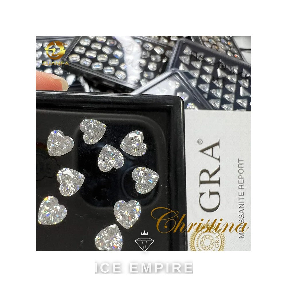 Iced Out Heart 925 Silver Moissanite Pendant