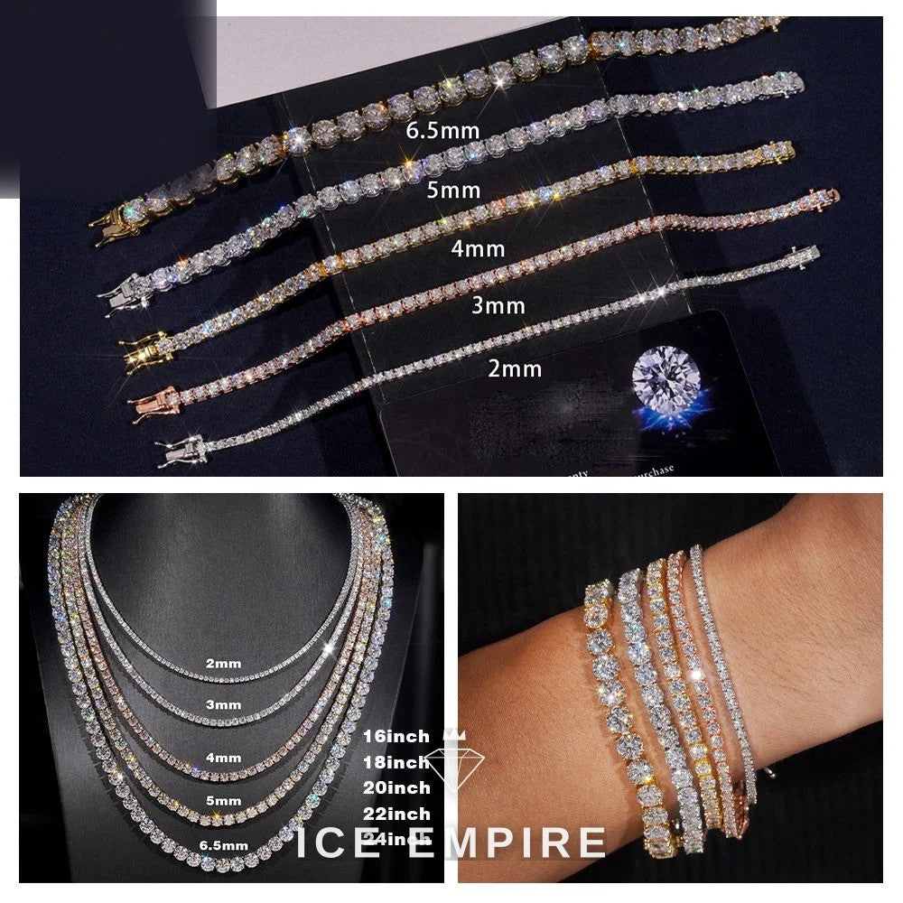 Iced Out Rose Gold Plated Moissanite Cuban Chain