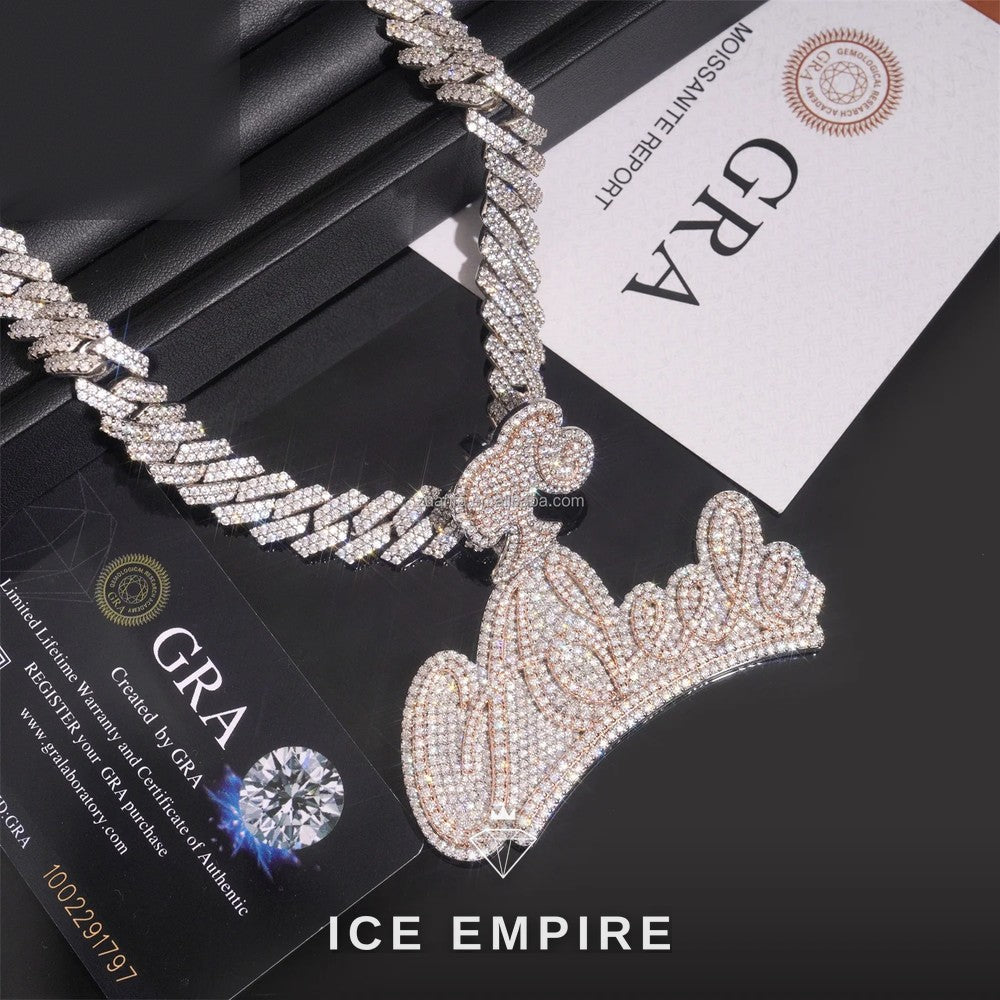 Iced Out 925 Silver Pendant