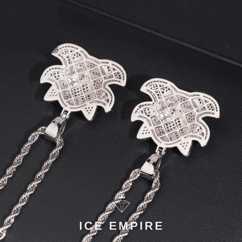 Iced Out Rose Gold Plated Moissanite Pendant