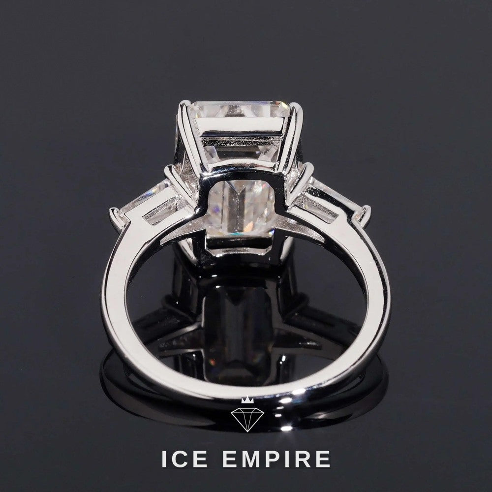 Iced Out 18K Gold Moissanite Wedding Band