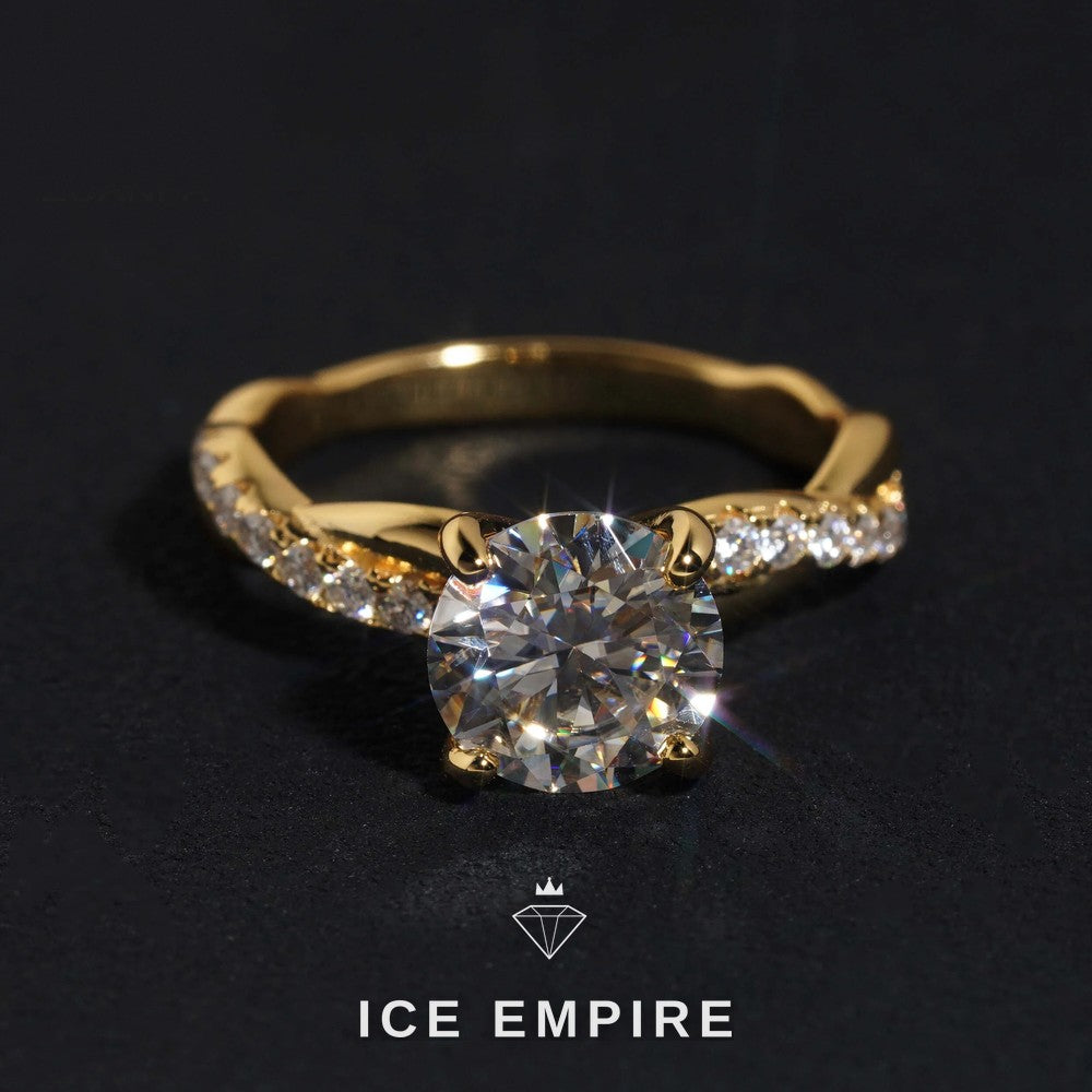 Iced Out 925 Silver Moissanite Wedding Band