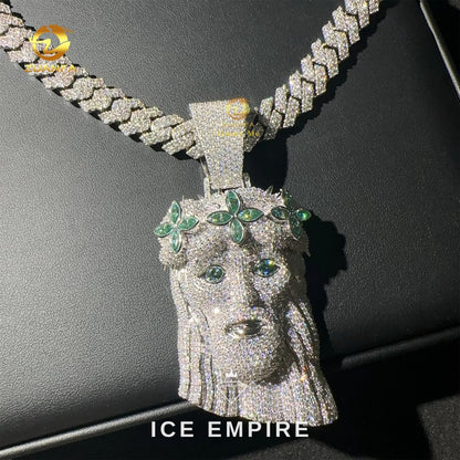 Iced Out 925 Silver Moissanite Cuban Chain