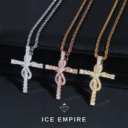 Iced Out Baguette Rose Gold Plated Moissanite Pendant