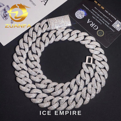 Iced Out Rose Gold Plated Moissanite Cuban Chain