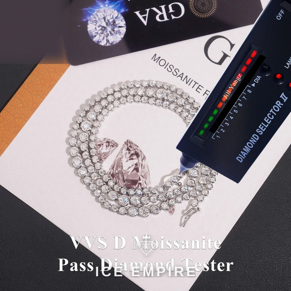 Iced Out Rose Gold Plated Moissanite Cuban Chain