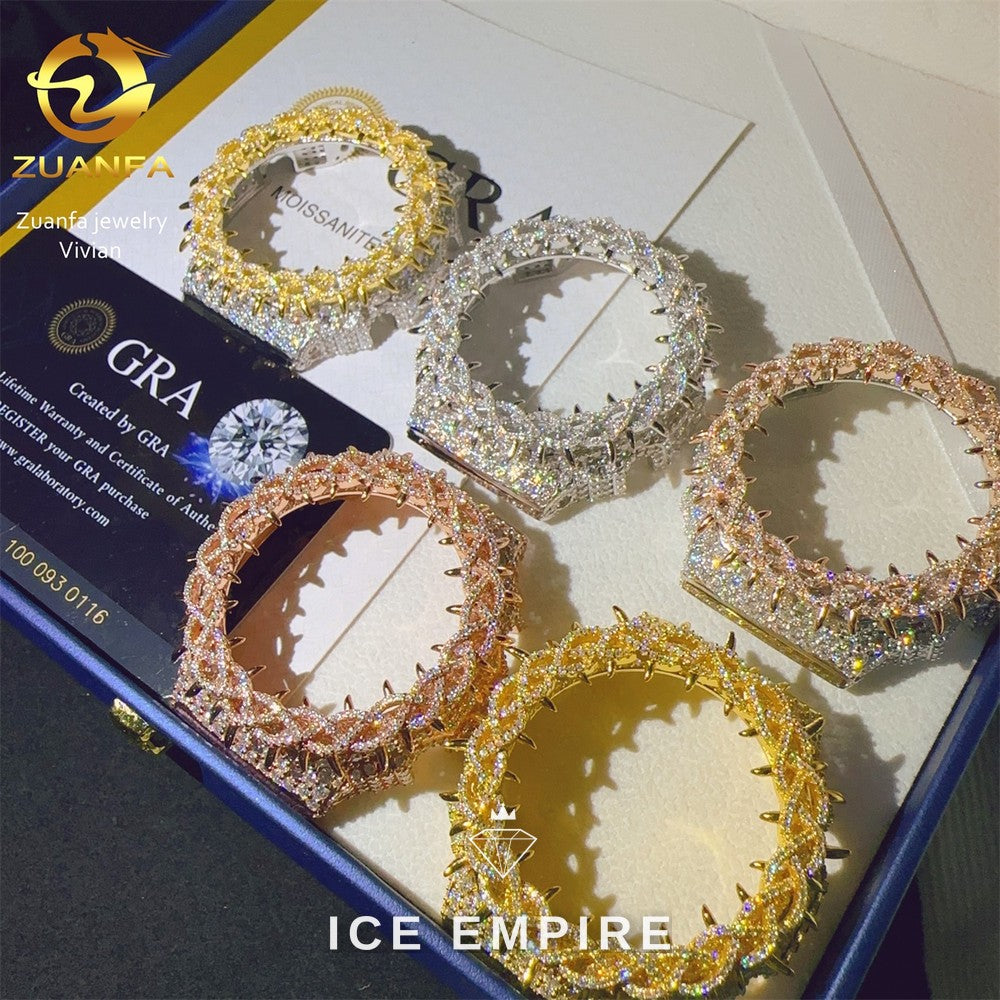 Iced Out 925 Silver Moissanite Watch