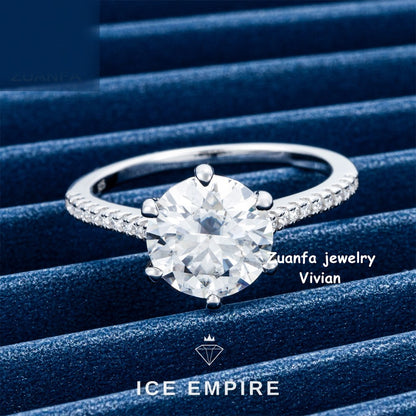 Iced Out 925 Silver Moissanite Ring