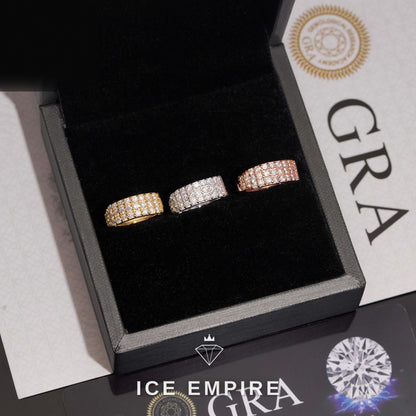 Iced Out 925 Silver Moissanite Hoop Earrings