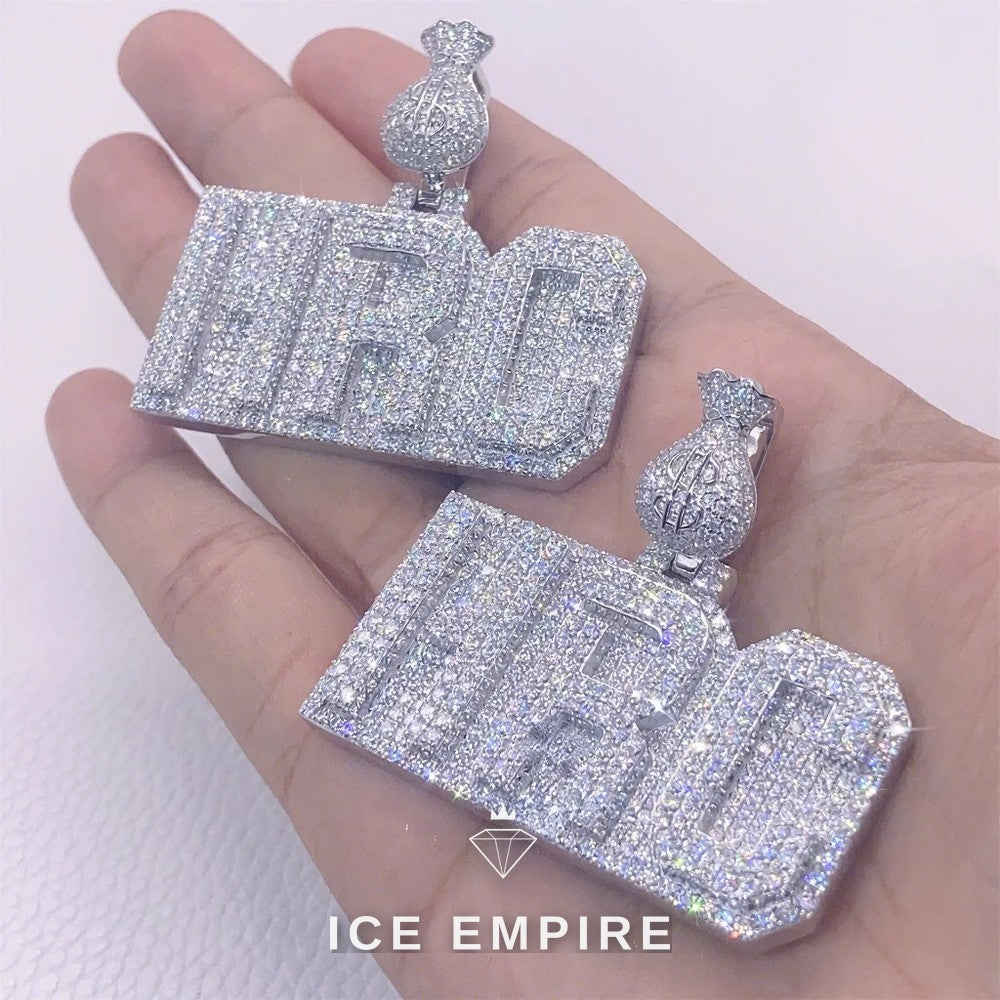 Iced Out 925 Silver Pendant