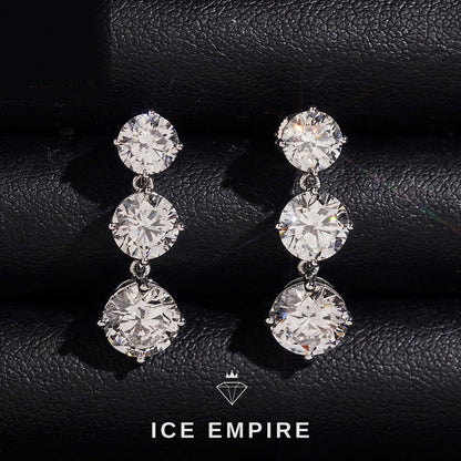 Iced Out 10K Gold Lab Grown Diamond Earrings