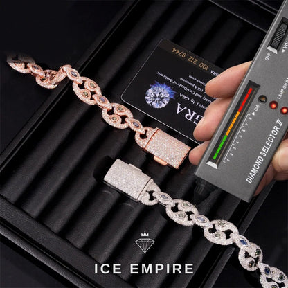 Iced Out Rose Gold Plated Moissanite Bracelet