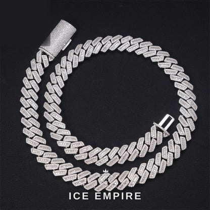 Iced Out Baguette 10K Gold Moissanite Cuban Chain