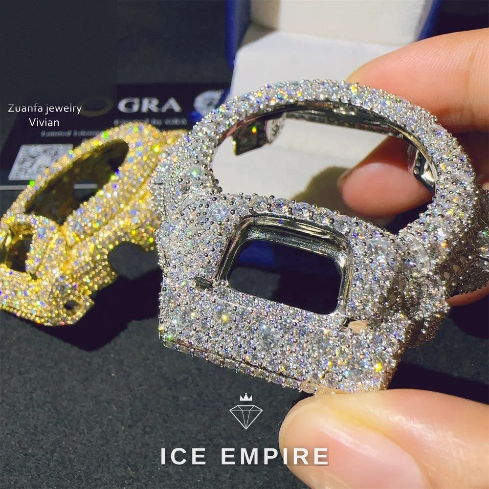 Iced Out 925 Silver Moissanite Watch