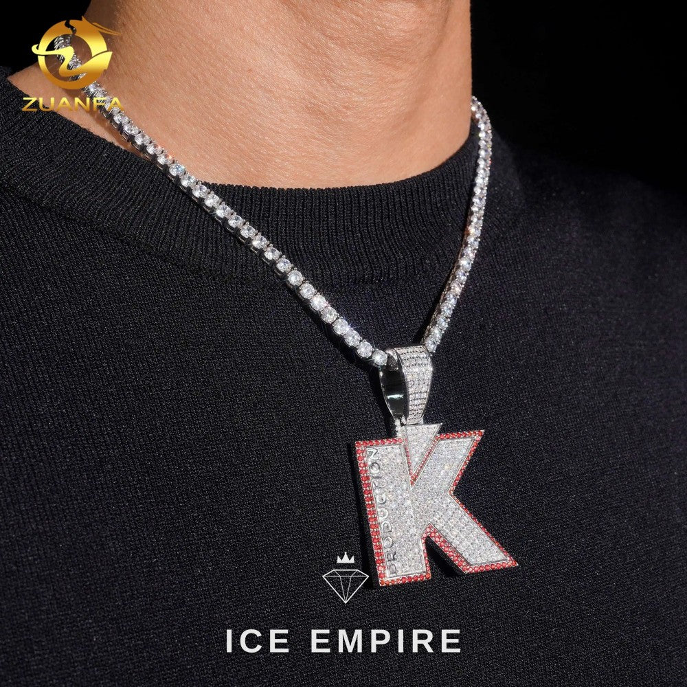 Iced Out Rose Gold Plated Moissanite Pendant