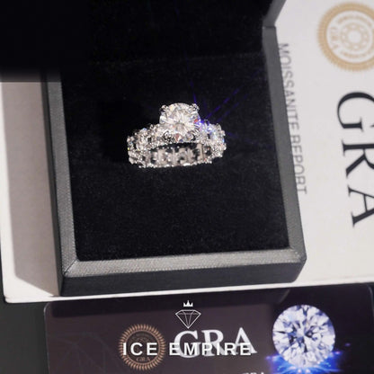 Iced Out 925 Silver Moissanite Ring
